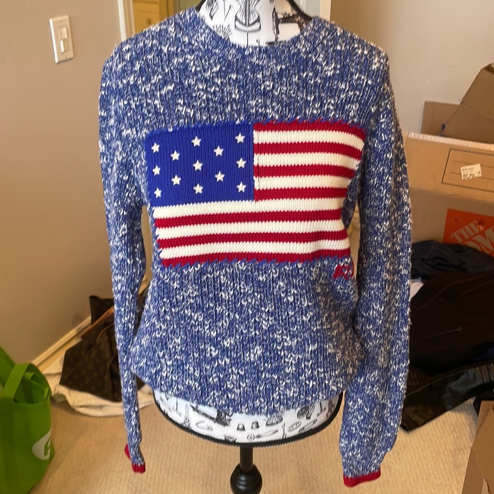 Ralph Lauren American flag sweater.  Never worn